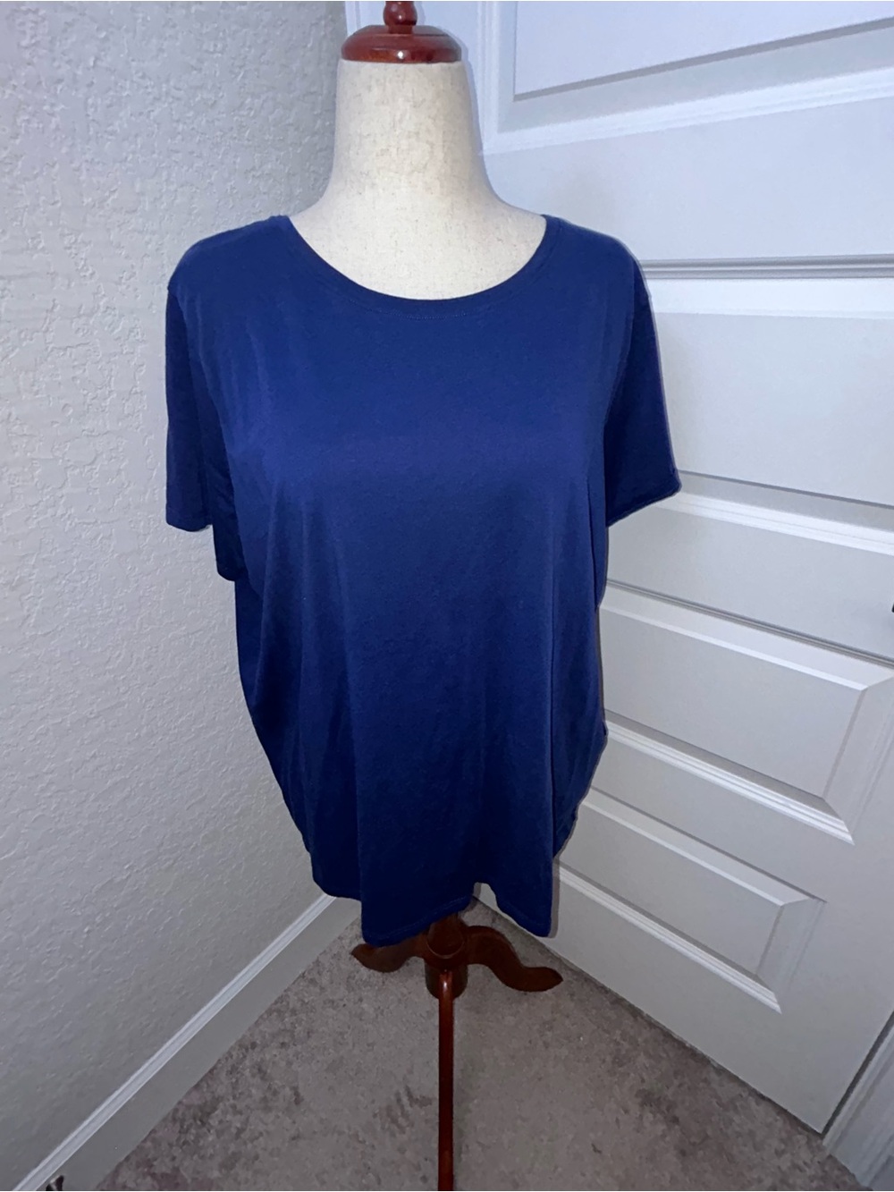 Eileen Fisher System Short Sleeve 100% Organic Cotton Blouse Shirt Top